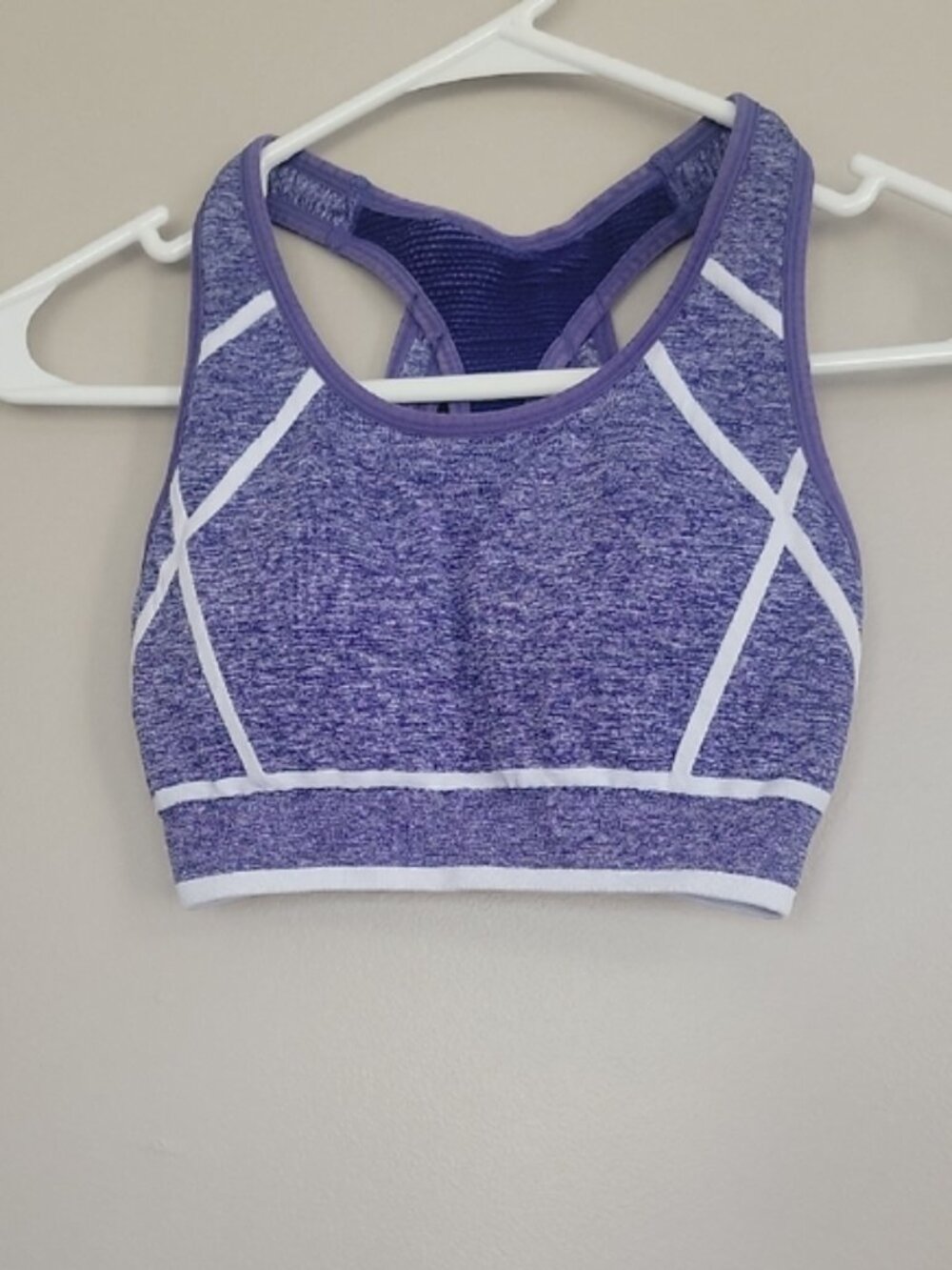 C9 by Champion Purple And White Racerback Padded Sports Bra Size S